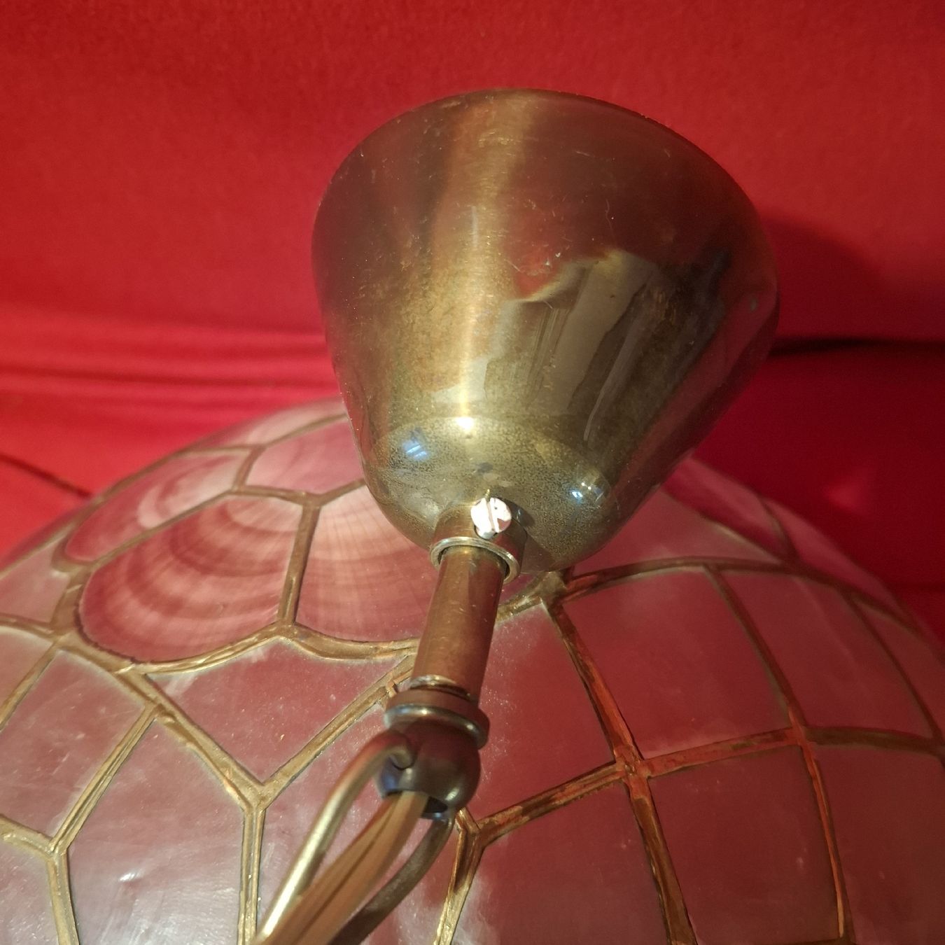 Lampadari & plafoniere: Vintage "Capiz Shell" Deckenlampe – Usato da Nürensdorf venduto da DANG3REUX 3