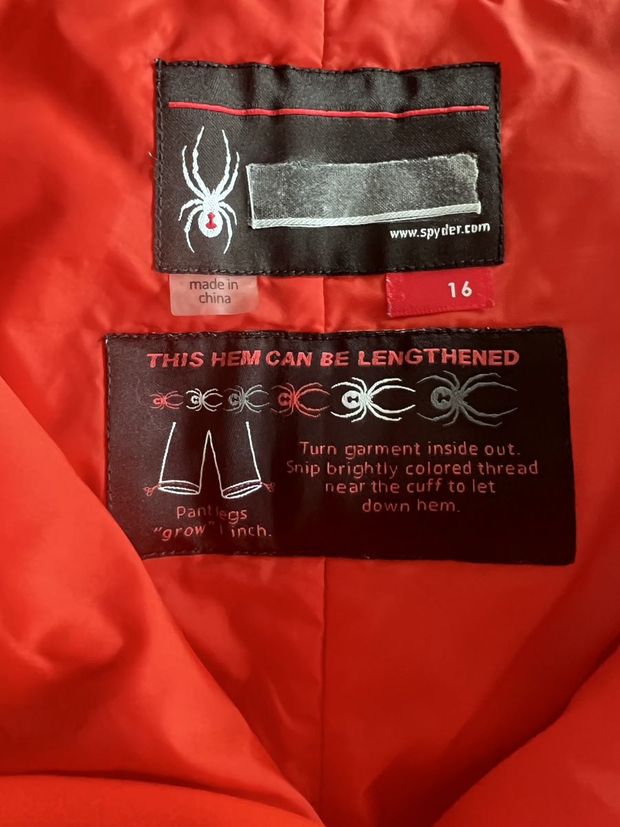 Sci: Pantalon ski Spyder rouge taille 16 ans – Usato da Morges venduto da Igp10 2
