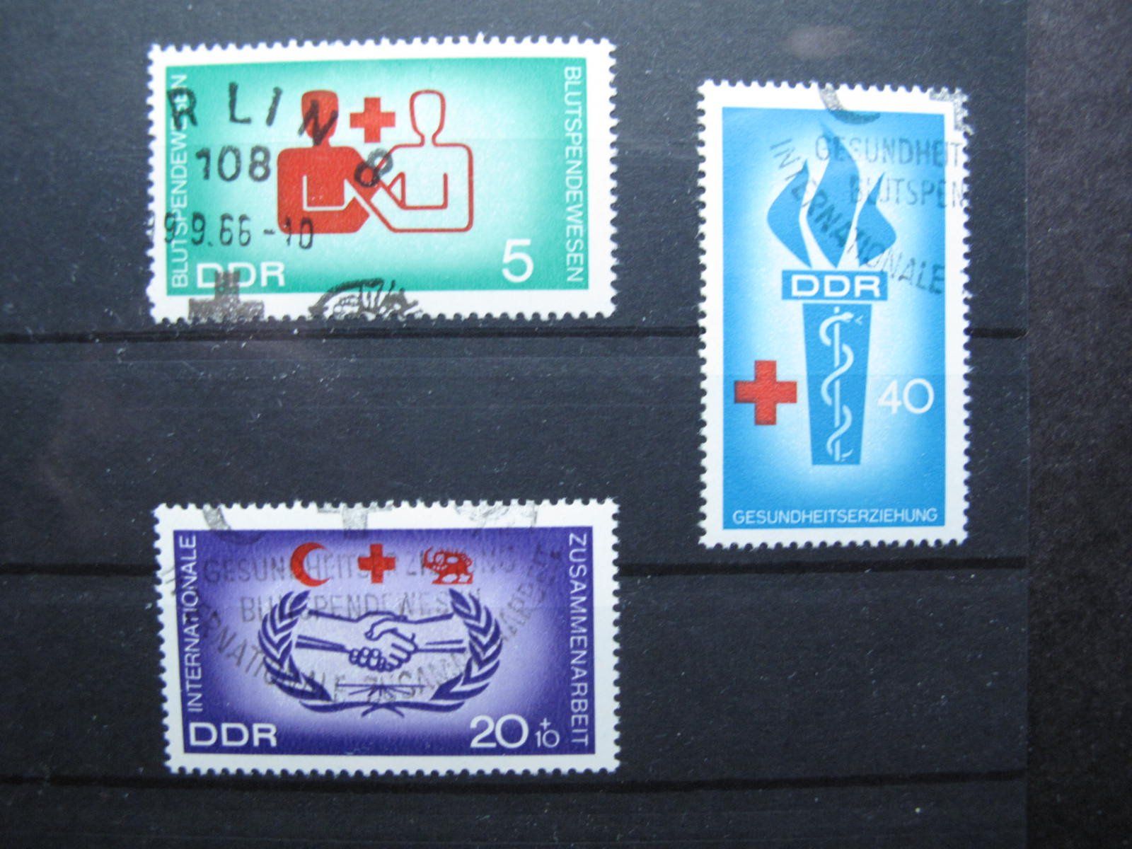 Alle Briefmarken: DDR 1966 Blutspendewesen gest. – Gebraucht aus Wil SG von fva01