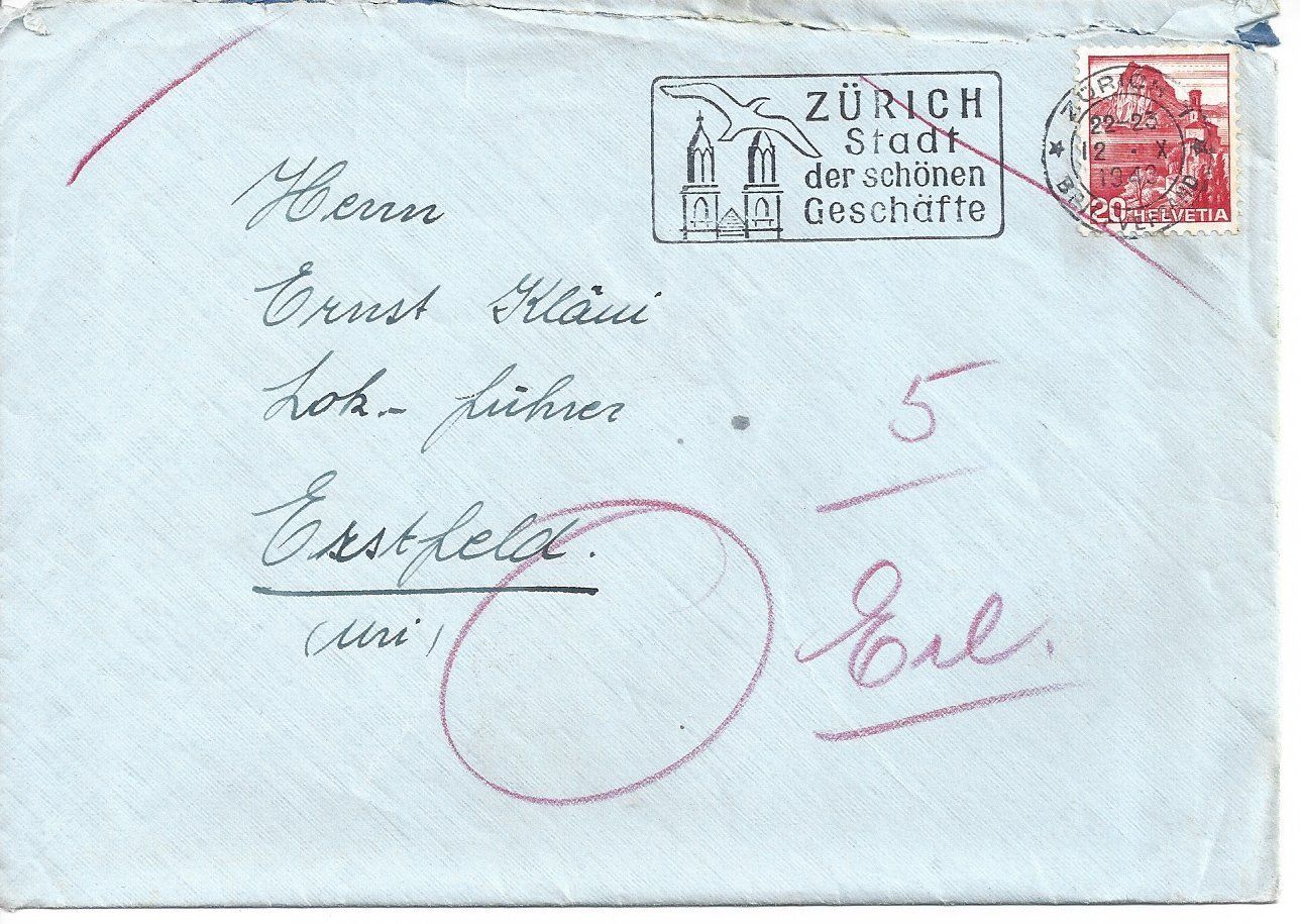 Tutti i francobolli: Brief mit Marke 1943 – Usato da Bäch SZ venduto da Parog