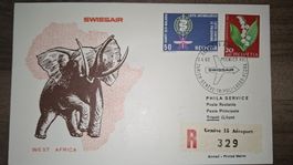 Swissair Zürich - Genève - Tripoli - Lagos - Accra 2.05.1962