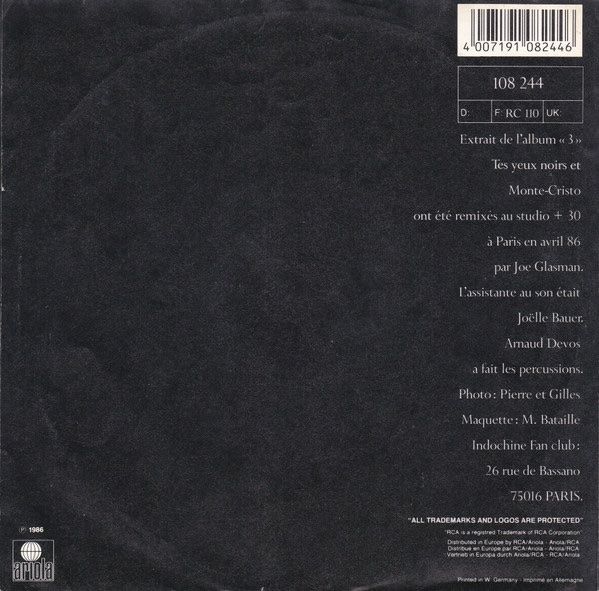 Dischi in vinile: Indochine – Tes Yeux Noirs – Usato da steckborn venduto da veckot 1