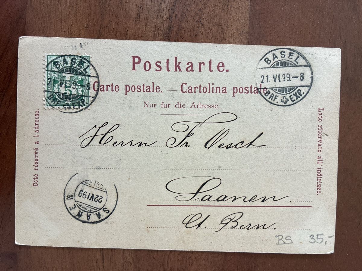 Cartoline postali: Ansichtskarte Schweiz von Basel St. Jakob  – Usato da Oftringen venduto da Cla.vD.74 1