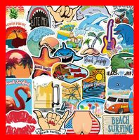 Ferien Urlaub Strand Surfen Bikini Chil 50 tlg Stickerset