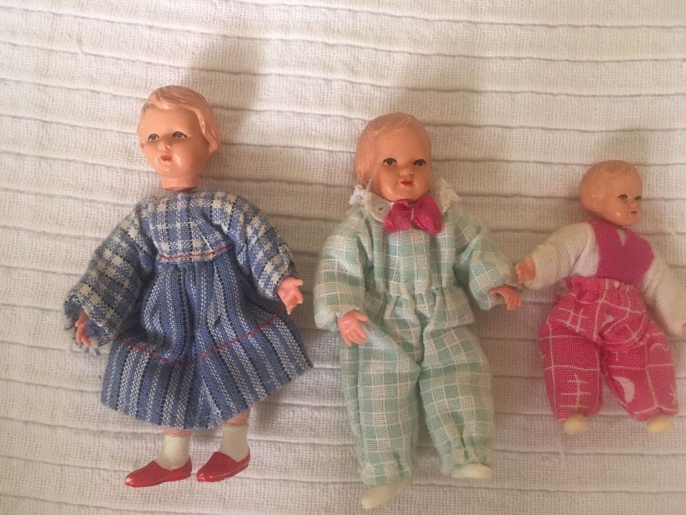 Lot De Trois Poupées Anciennes - Occasion - Pour Collection Ou Restauration