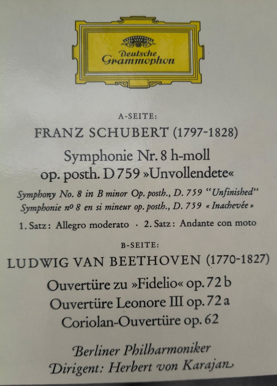 Dischi in vinile: Klassik - LP SCHUBERT + BEETHOVEN – Usato da Binningen venduto da mar_2jlr 3