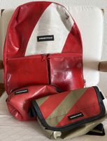 Freitag Rucksack Tasche Set rot gebraucht 3-Teilig