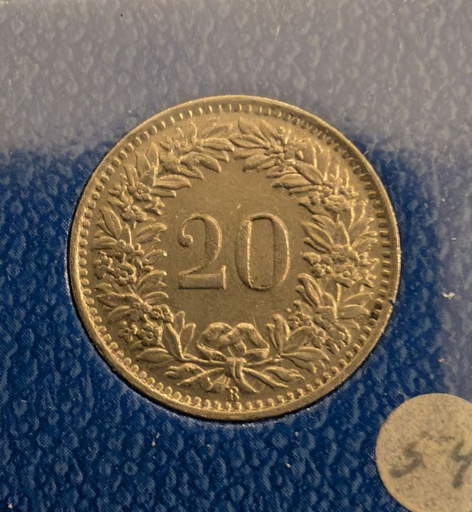 Tutti le monete: 20 Rappen 1954 – Usato da Arch venduto da coinsandmore 1