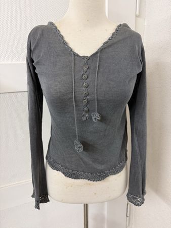 Nile Langarm Shirt, grau, Gr. S - selten getragen