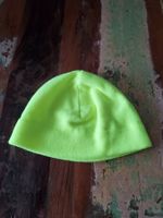 Neongelbe Fleece Mütze - Winter Mütze Beanie warm kuschelig