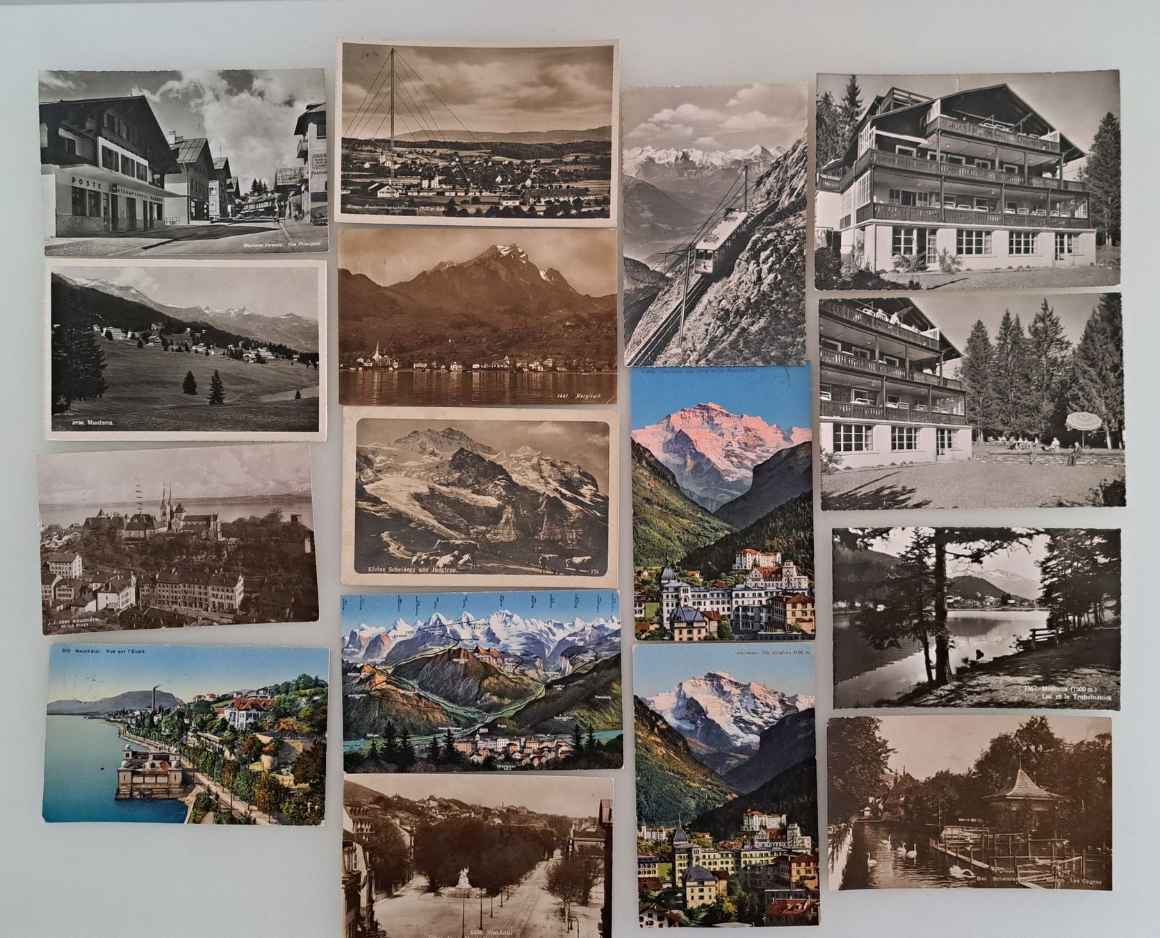 Ansichtskarten: 16 Stk. Alte / Vintage Postkarten Sammlung Schweiz, – Gebraucht aus Langendorf von thesi246