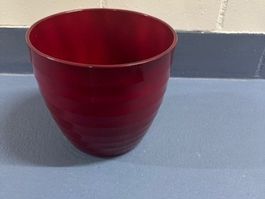 Blumentopf rot gerippt