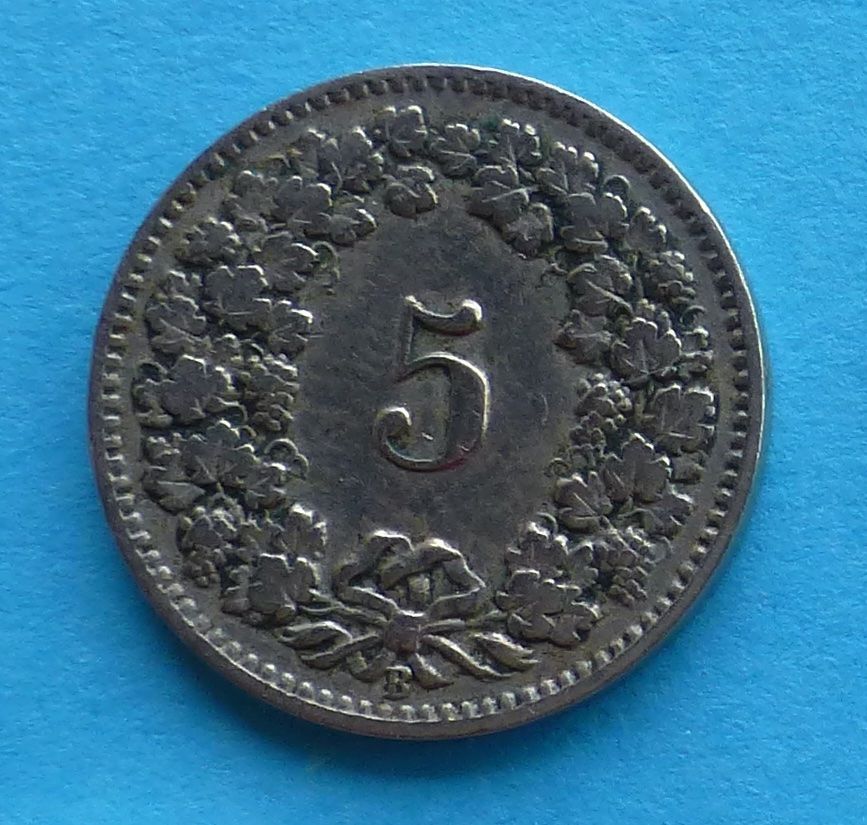 Toutes les monnaies: 5 Rappen 1908 – D'occasion à Niederglatt ZH par Viktor1949