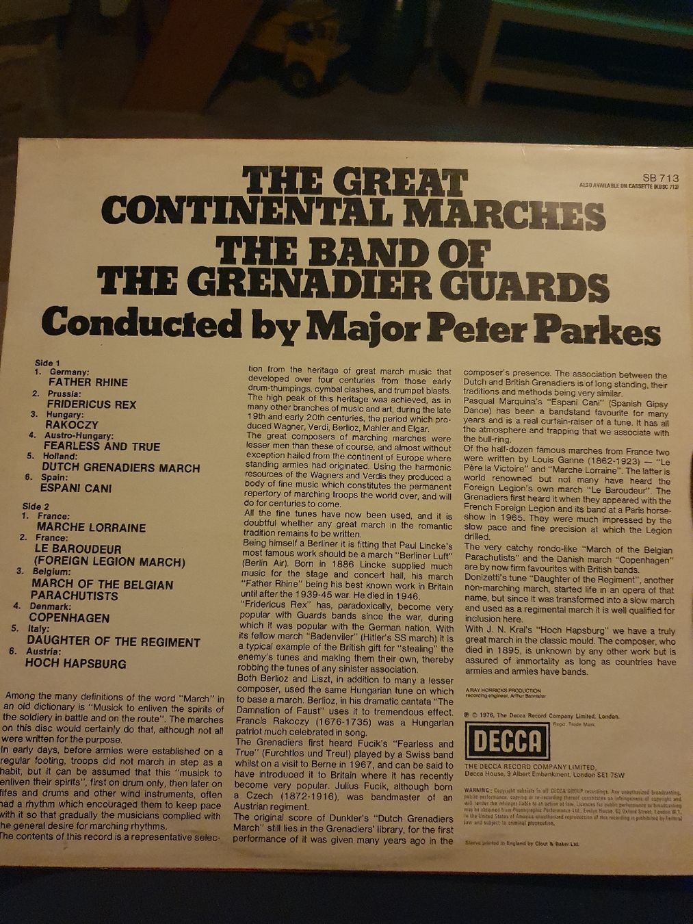 Dischi in vinile: "The Great Continental Marches" Schallplatte  – Usato da Grandval venduto da JeroenK 1