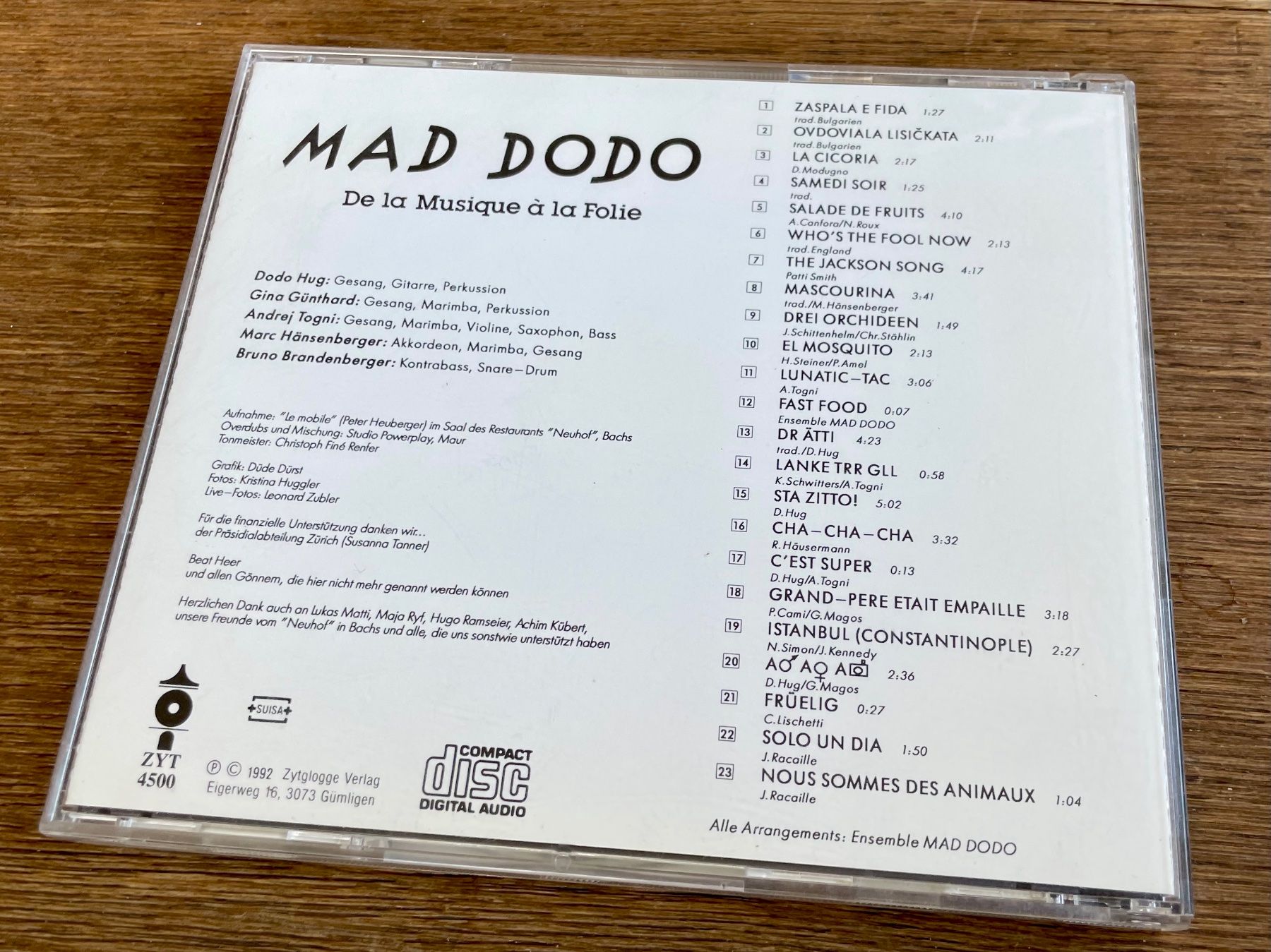 CDs: Mad Dodo - De la musique à la folie - CD – Gebraucht aus Pontresina von il-bain 1