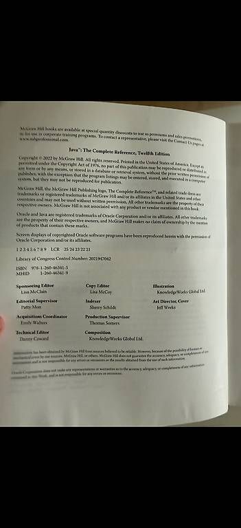 Bücher: Java - The Complete Reference Twelfth Edition – Gebraucht aus Zürich von leti_ 1