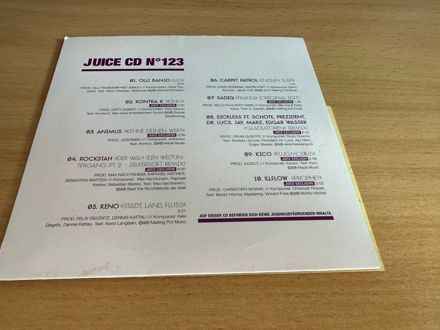 CD: Various – Juice CD No. 123 – Usato da Rikon im Tösstal venduto da Alpenmutz 1