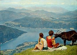MONTE GENEROSO-VETTA Alberghi - Frauen mit Ziege