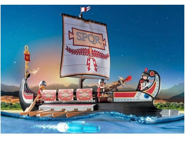  Playmobil Romäner Schiff mit Julius Caesar & Extra Soldaten 