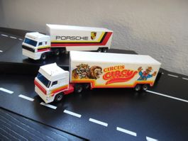 Rare Matchbox LKW Modelle Porsche + Circus 1:86  80er Jahre