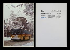 Chur Stadt Obertor Postauto Saurer RH525-23 Foto Druck A5