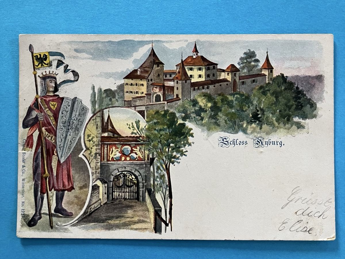 Cartoline postali: Alte Ansichtskarte Schloss Kyburg, Winterthur, 1900 – Usato da Bauma venduto da Baumer71