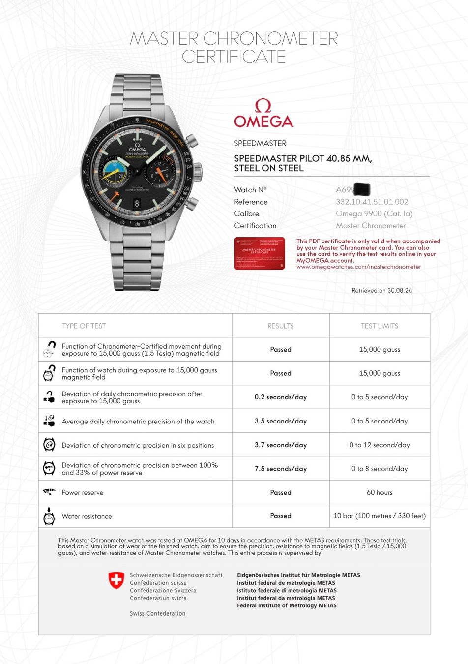 Omega Montres: OMEGA Speedmaster Pilot - Fullset mit Garantie – D'occasion à Birsfelden par Mynos 9