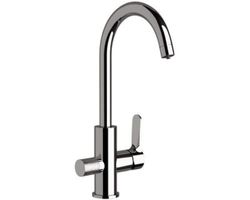 Mitigeur 3 voies eau pure Ecogenese Trivea Cygne 10 chrome