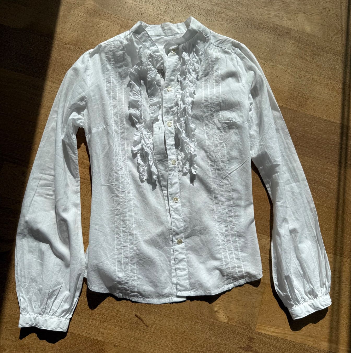 Mango Camicette: Bluse Baumwolle mit Rüschen Gr. 34 weiss – Usato da Stansstad venduto da InStyle8 7