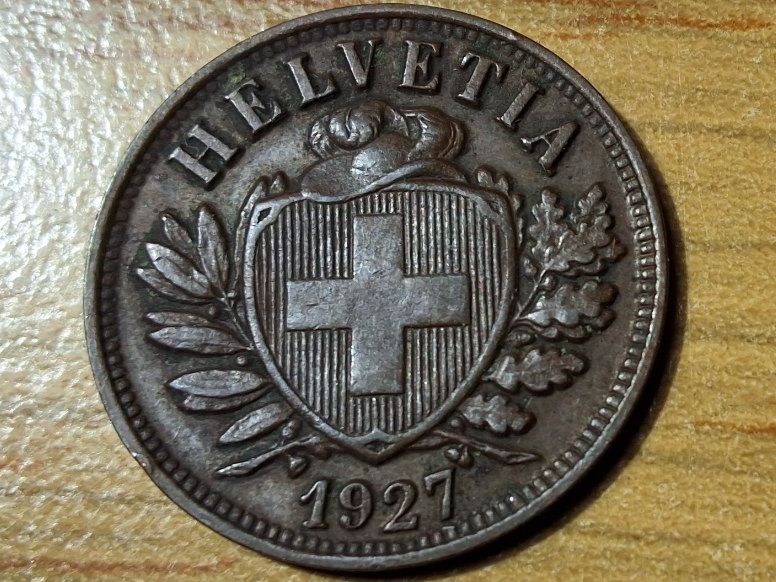 Tutti le monete: 2 Rappen 1927 - Selten! – Usato da Münchenstein venduto da purbach1 4