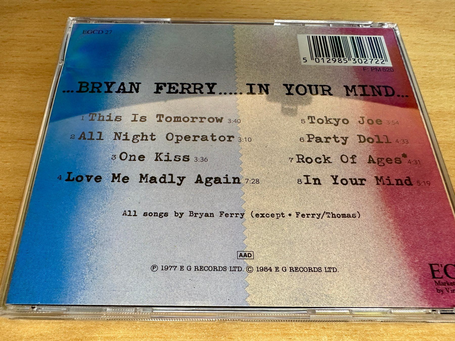 CD: Bryan Ferry – In Your Mind – Usato da Rikon im Tösstal venduto da Alpenmutz 1