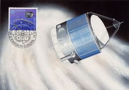 Weltraumsonde GIOTTO Maximumkarte Stempel Ausgabetag 14.5.91