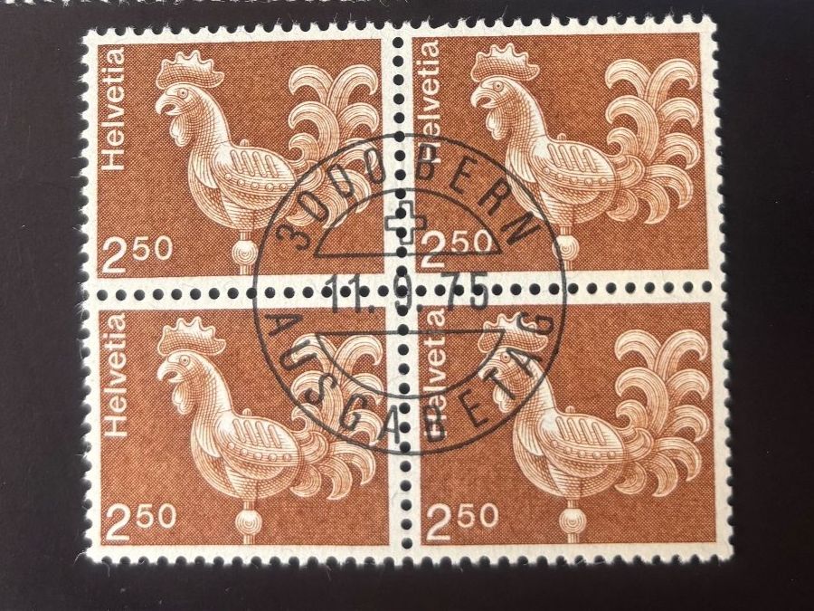 Tutti i francobolli: CH1973 - Série ind + bloc de 4 - Architecture Zu 534-542 – Usato da Bulle venduto da Claude1630 5