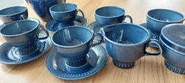Tee- oder Kaffeeservice in Blau