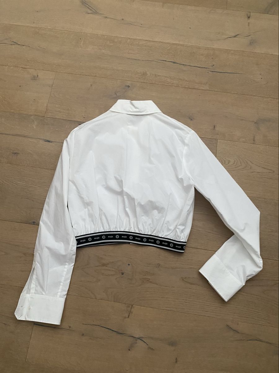 Maje Blusen: Maje Bluse Weiss neuwertig Grösse 2 Cropped – Neu (gemäss Beschreibung) aus Kölliken von Sipell 3