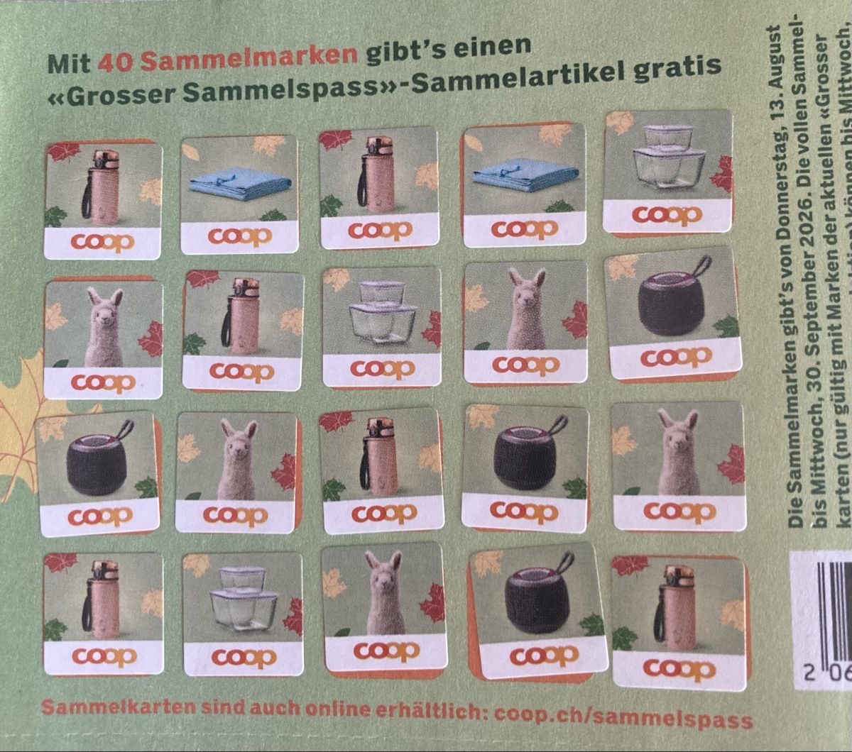 Coop Sammelmarken & -punkte: Coop Grosser Sammelspass – Neu (gemäss Beschreibung) aus Zürich von mar_yb5j