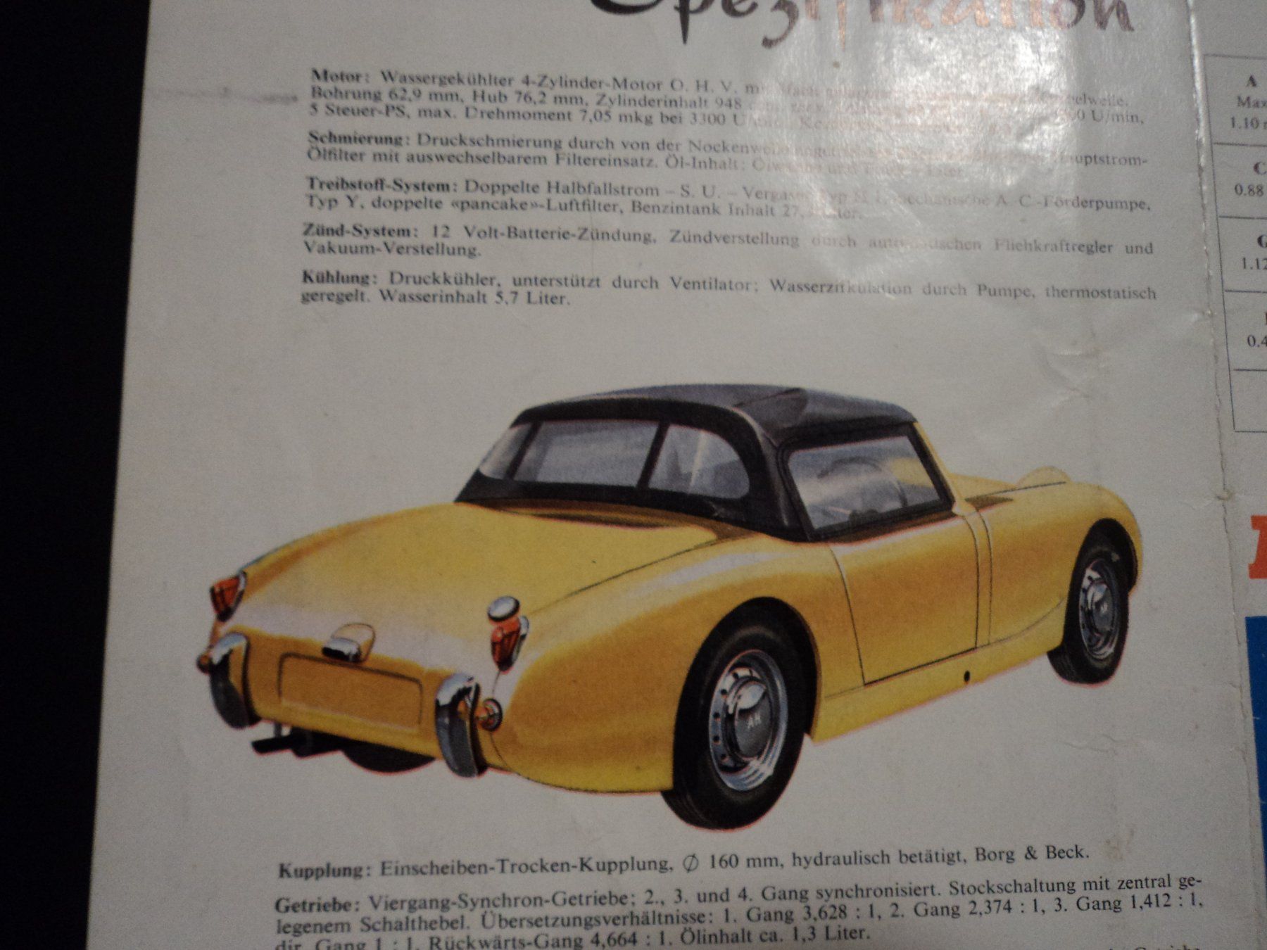 Austin Documenti: Prospekt Austin Healey Sprite – Usato da Schwarzenburg venduto da modelCARama 4