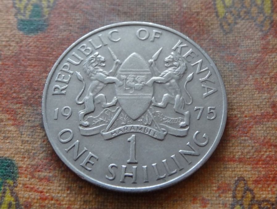Tutti le monete: KENYA   1  Shiling   1975 – Usato da Romanel-sur-Lausanne venduto da Swift13