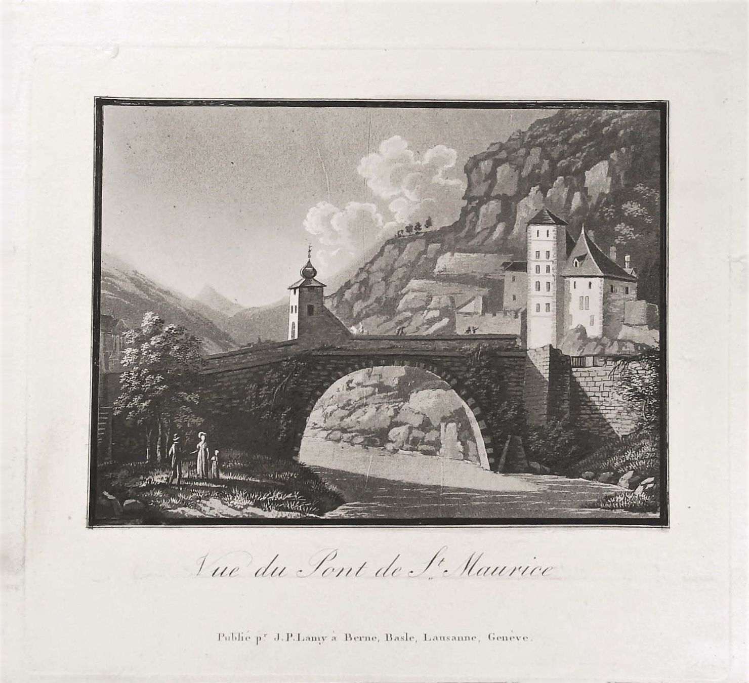 Gravures: St. Maurice  Aquatinta von Lamy – D'occasion à Rafz par Helvet32