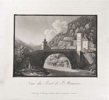 St. Maurice  Aquatinta von Lamy