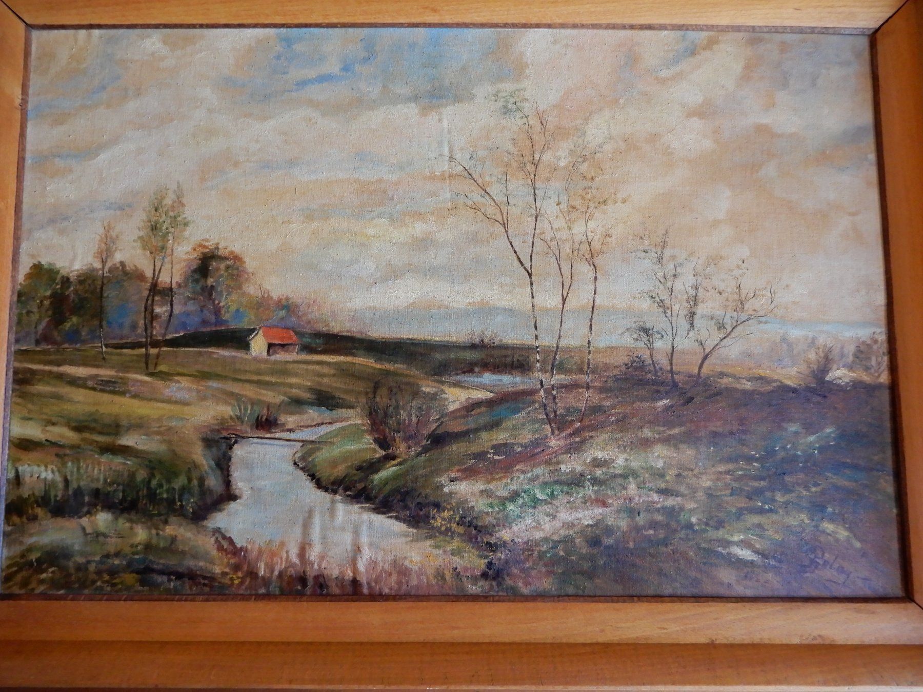 Tableaux: Grosses Öl Bild signiert, 1956 – D'occasion à Senèdes par tintinette43 2