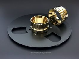 1 Paar neue NAB Adapter mit Design Kelch gold...