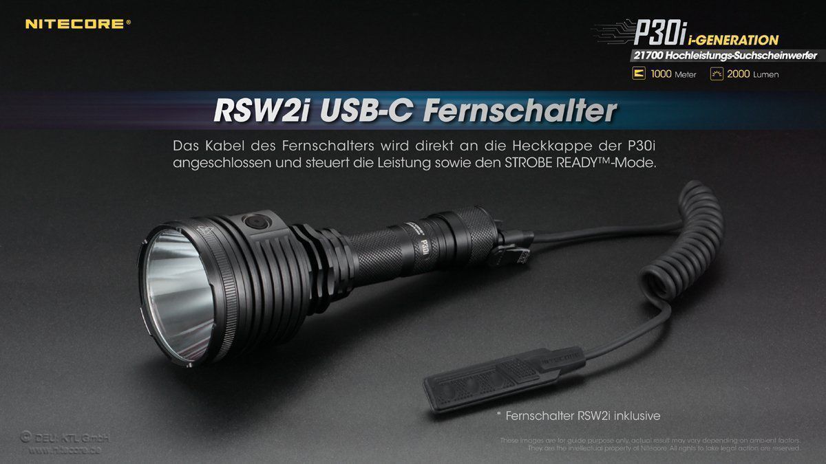 NiteCore Lampade: NiteCore Hochleistungsleuchte P30i – Nuovo e nell'imballaggio originale da Grüningen venduto da Prolumin 4