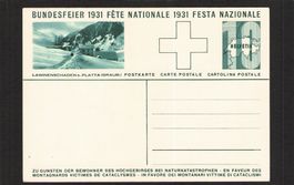 Bundesfeierkarte 1931 ,Nr. 54 c ,Senn mit Zieg.