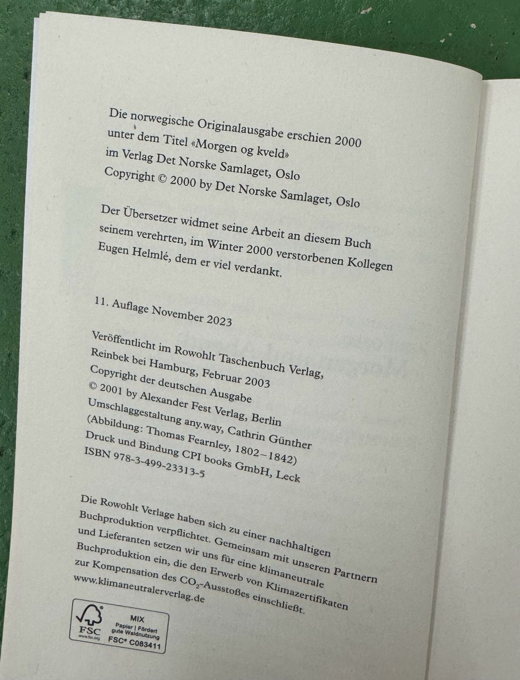 Libri: Jon Fosse: Morgen und Abend – Usato da Basel venduto da Ostschweiz06 1