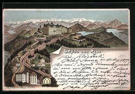 Litho Rigi, Gesamtansicht aus der Vogels
