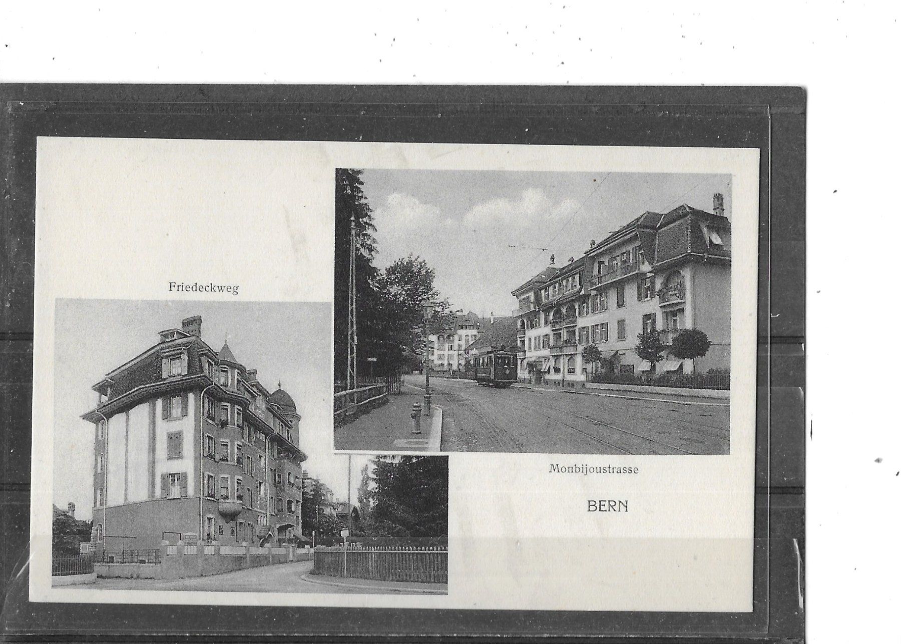 Ansichtskarten: BE Bern Monbijoustrasse mit Strassenbahn – Gebraucht aus Schocherswil von Wilare