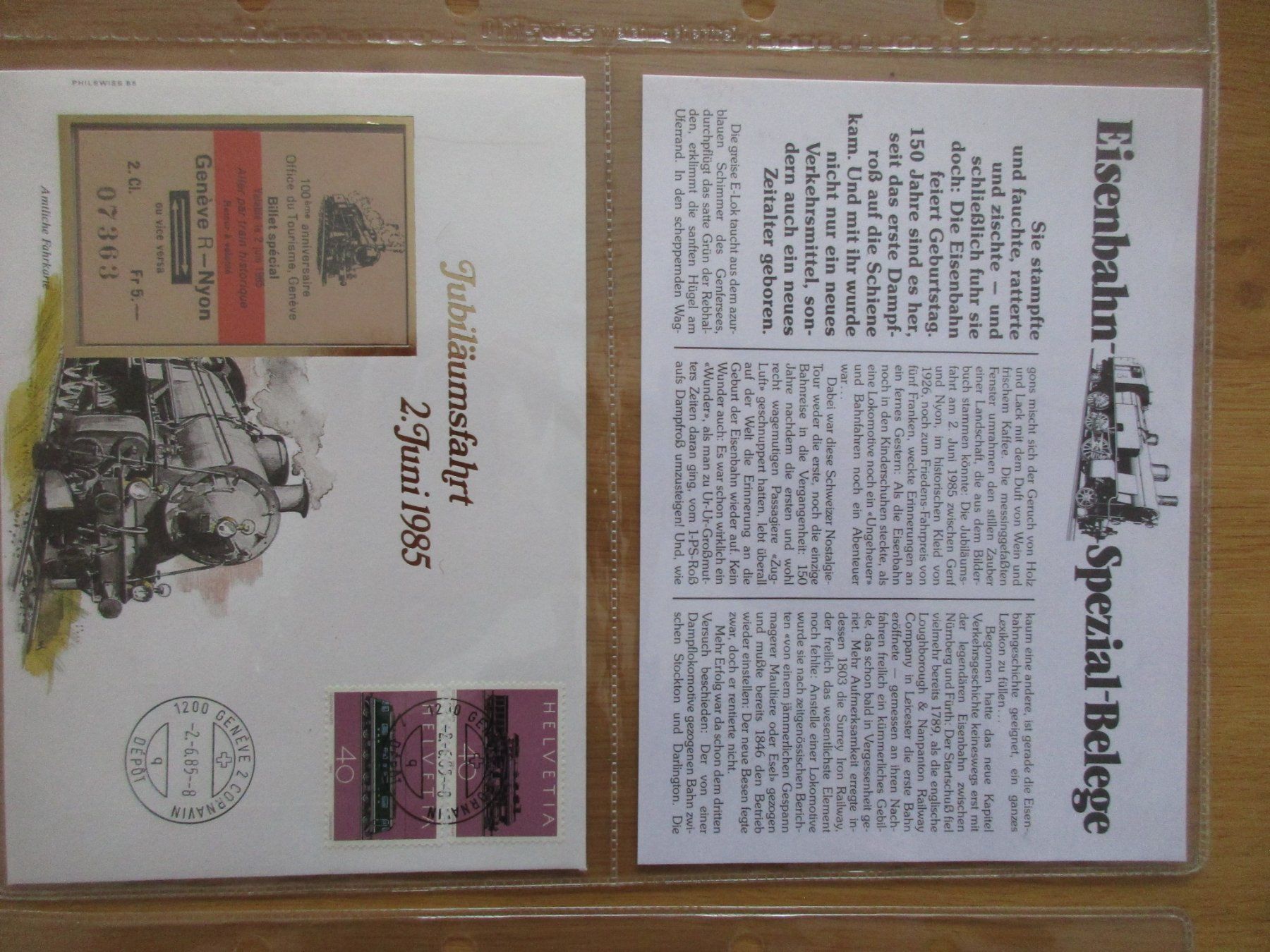 Alle Briefmarken: Spezial-Belege Eisenbahn & Schiffe – Gebraucht aus Mels von wis_5hjy 1
