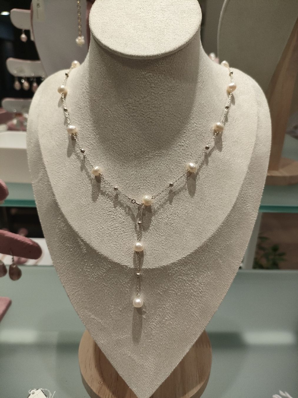 Catenine: Perlenkette aus Silber  – Nuovo e nell'imballaggio originale da Bern venduto da Lidia.5 3