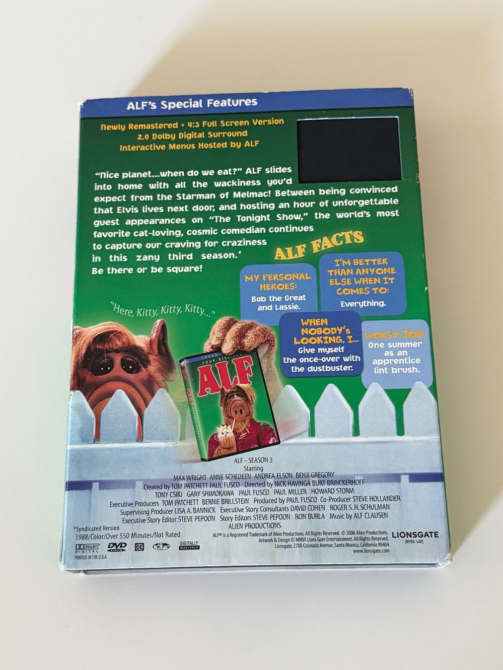 Tutti i DVDs: ALF Season 3 - 4 Disc Box Set - Code 1 Englisch – Usato da Altstätten SG venduto da sheamus 1